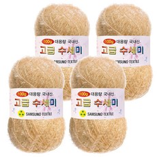 Yarna 100g 大容量高級菜瓜布編織線 4入 + A款印刷圖案 8種組合, 171 米色, 1套