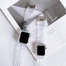 BANANALAND Apple Watch 8/7/se/6/5/4/3通用透明錶帶, 透明