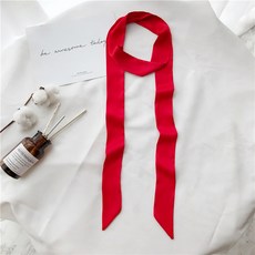 PEONIST 蝴蝶結素色絲質圍巾