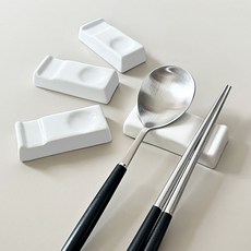ARUA 陶瓷筷匙托, 4個, 白色