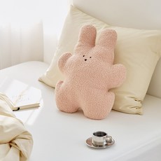 圈圈絨兔子抱枕, 粉紅色