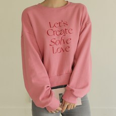 BBAE BBAE 女款寬鬆版型英文字印花短版長袖運動衫