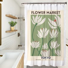 플라워마켓 샤워커튼 TYPE8 120 x 180 cm, 1개