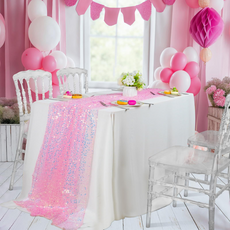Second Best 華麗閃亮亮片派對桌布, 30 x 183 cm, 1個, 粉紅色