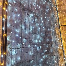 Dometopia 附電源插孔黑線 LED 精靈燈泡 500燈 50m, 1個, 白色