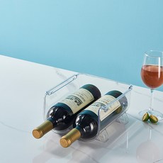 트리아노 깔끔한 와인 보관 텀블러 정리함 2구, 2개, 투명