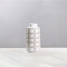 馬賽克圖案花瓶, 白色