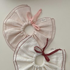 HARAROI 幼兒款喇叭蝴蝶結圍巾圍兜 2件組