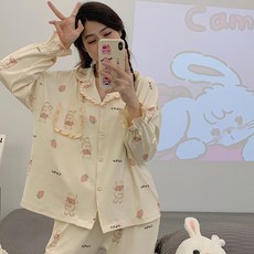 스타일컨택트 여성용 긴팔 잠옷 상하의 세트 SP-8903