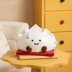 Makuwaku 可愛餃子陶瓷面紙盒 客廳用室內裝飾 MHJ065, 餃子, 1個