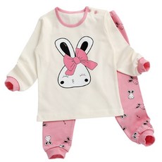 STARKID 孩童長袖兔子圖案T恤+長褲