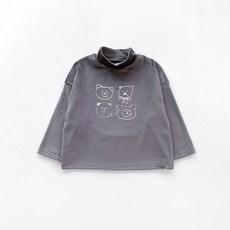 Adorbebe 兒童小熊柔軟半高領T恤