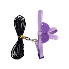 鸚鵡彈性翅膀胸背帶 + 牽引繩, 1組, 紫色