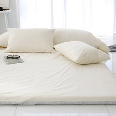 SCOHOme 純棉Happy系列 單層日式床墊套, 開心燕麥色