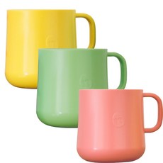 Nestique 幼兒杯 3件組 櫻桃粉+檸檬黃+橄欖綠 1組 200ml