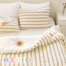 더자리 미드센츄리 모던스트라이프 차렵이불