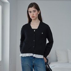 JUCY JUDY 女款荷葉邊可拆式針織開襟衫 JZKT621C