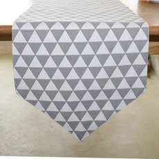 Lee&Choi 現代簡約北歐風桌旗, 30 x 160 cm, 05 灰色三角