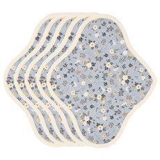 WIZLLY 無防水棉質衛生棉 護墊 野花藍, 小型, 1入, 5個