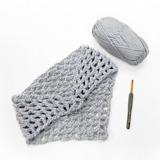 Mellow 寶寶迷你披肩編織材料包, 1 灰色, 1套