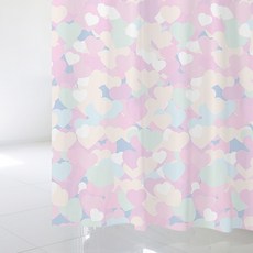 北歐風格浴簾 sc891+不鏽鋼掛鉤 12入+窗簾掛桿 白色, 混色