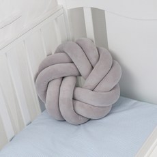 알로데 두줄 링 매듭 자이언트 얀 쿠션, 01 라이트그레이