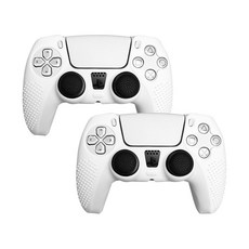 SPACE SHIELD PS5 DualSense 相容防滑矽膠墊, 白色, 2個