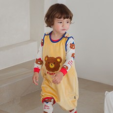 Cordi-i 男童小熊圖案刺繡長版背心