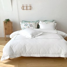 AprilHome Chemise 80 支 3M 寬高密度棉被套, 白色