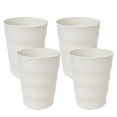 Kaneya 高級塑膠花盆 4入, 白色