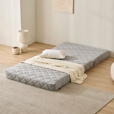 삼익가구 번느 접이식 토퍼 매트리스, 라이트그레이, 16cm