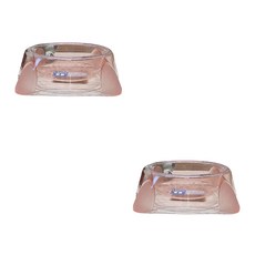 반려동물 투명 식기 YT_RC644, 핑크, 2개