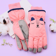 Bidangil 兒童時尚貓咪防寒鋪棉手套 雙手穿戴組