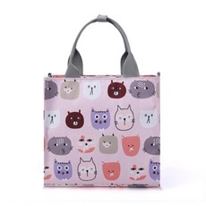 JH Company 印花方形2WAY手提包, 貓咪款