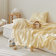 마틸라 유아용 프리미엄 블랭킷 코튼허그 순면거즈 홑이불, 바나나빵