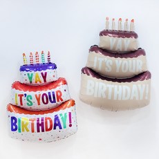 Party09 巨大蛋糕氣球2款組合, 1套, 一般, 巧克力