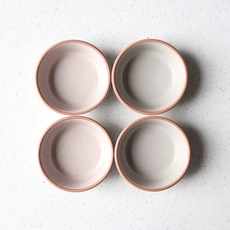 Grindley 陶瓷醬料碗4件組, 冷灰色, 冷灰色, 櫻草粉, 櫻草粉, 1套