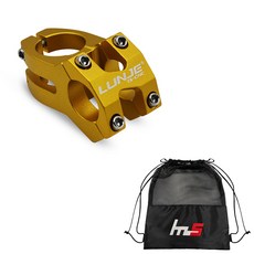 나야스타일 자전거 스템 25.4 x 35 mm + 전용 파우치 세트 CYYP-78-3PU, 골드(스템), 1세트