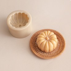 ANGLE THING 單孔蠟燭南瓜石膏擴香矽膠模具, 2個
