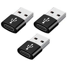 SmartIG Type-C 轉 USB A 高速轉換轉接頭, 黑色, 3個, 2cm