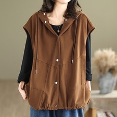 Chic Hills Aria 素面工裝連帽寬鬆版背心 11031