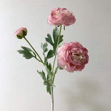 HK 可愛芍藥人造花裝飾品 2入, 粉紅色, 2個