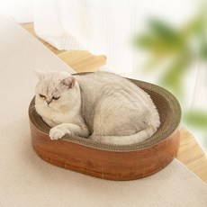 Gaekwacheonsun 貓咪 Amongd 柳木貓抓板, 木棕色, 1個