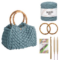yarna 제밀리 코코 밤부백 diy패키지, 12클라우디스카이, 1세트