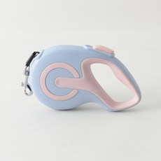 PASTEL PET 寵物開關式自動牽繩, 藍色