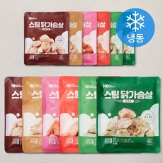 허닭 스팀 닭가슴살 6종 x 2p 세트 (냉동), 100g, 1개입, 12개