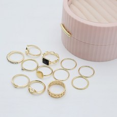 Bidangil Hailey 戒指12件組 + 珠寶盒套組