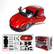 Maisto 1:24 法拉利 Roma 組裝套件 DIY 汽車, 紅色