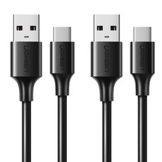 UGREEN 綠聯 純銅Type-C高速充電線, 黑色, 2m, 2個