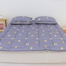 CHOUETTROOM 可整件水洗床褥, 柴犬 靛藍色